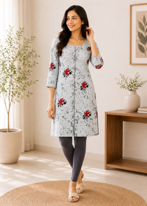 Floral Print Kurti (XL)