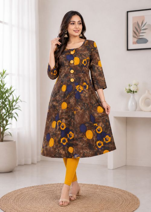 Fancy Printed Anarkali Kurti