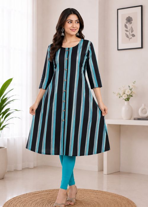 Striped Cotton Kurti